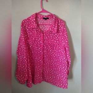 Pink Polka Dot Blouse